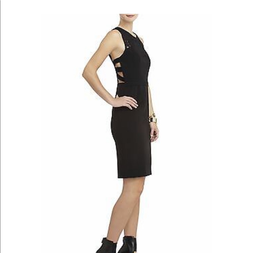 BCBG Black Caged Dress Violette Size 2